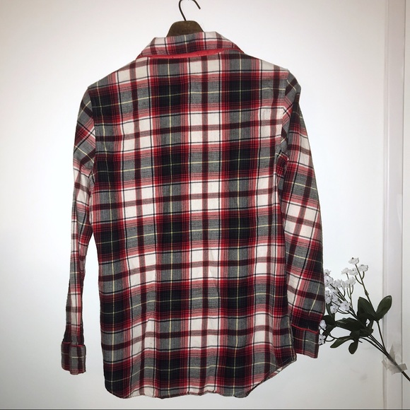 LAUREN RALPH LAUREN plaid flannel sleep shirt sz M - Picture 4 of 6